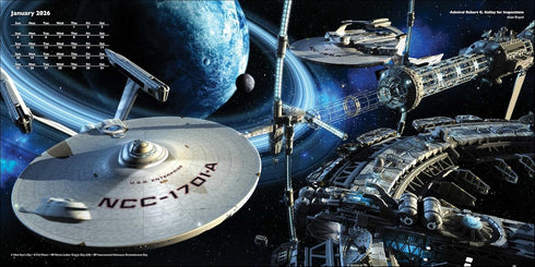 STAR TREK SHIPS OF THE LINE 2026 WALL CALENDAR